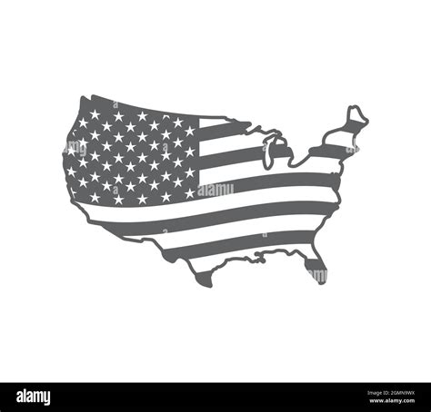 USA map Flag. US. Icon Stock Vector Image & Art - Alamy