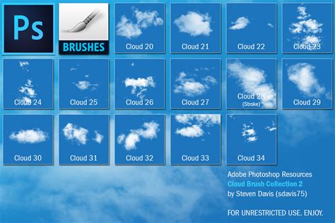 Photoshop Cloud Brushes 2 by sdavis75 on DeviantArt