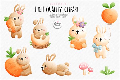 Easter Clipart Easter Rabbit Clipart Rabbit Clipart Easter - Etsy