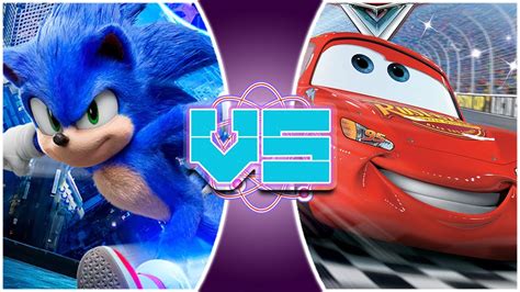 MOVIE SONIC vs LIGHTNING McQUEEN! (Sonic The Hedgehog vs Cars) | REWIND RUMBLE - YouTube