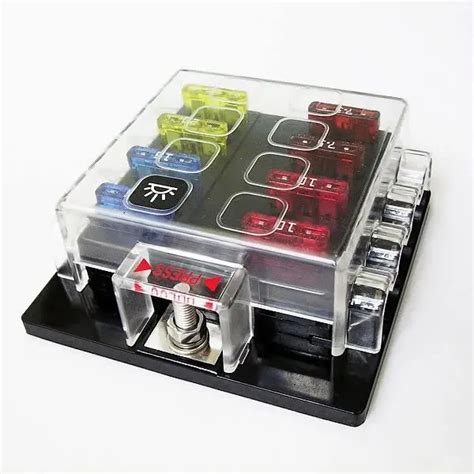 Universal Car Truck Vehicle 8 Way Circuit Automotive Blade Fuse Box Block Holder Car Fuse ...