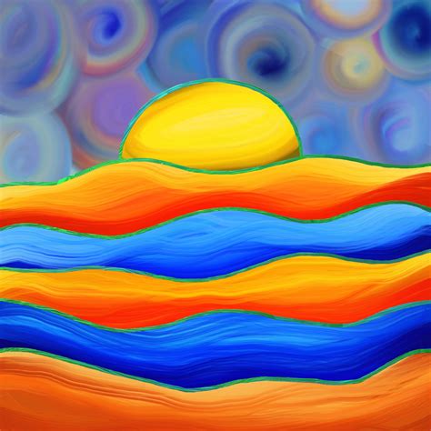 Sunset Painting Free Stock Photo - Public Domain Pictures