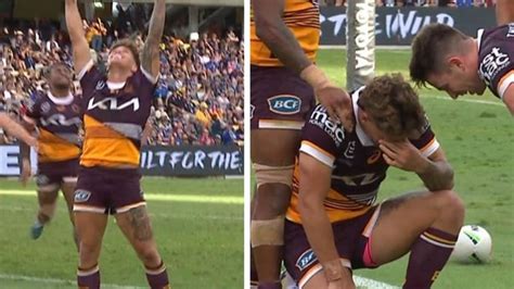 Tragic reason behind Reece Walsh’s emotional try celebration : r/nrl