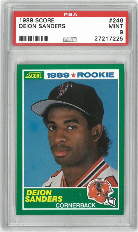 Lot Detail - Deion Sanders PSA 9 1989 Score Rookie Card