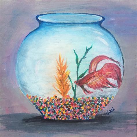 Fish Bowl Painting by Vikki Angel - Fine Art America