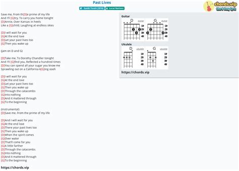 Chord: Past Lives - Local Natives - tab, song lyric, sheet, guitar, ukulele | chords.vip