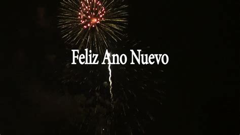 Happy New Year Text Animation In Spanish "Feliz Ano Nuevo" With ...