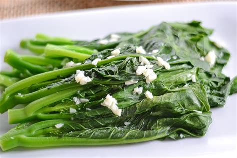 Chinese Broccoli (Gai Lan) with Minced Garlic - Salu Salo Recipes