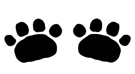 Panda footprint silhouette 12612363 Vector Art at Vecteezy