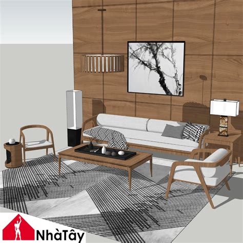 4869 Sofa Sketchup Model Free Download | Interior design, Interior design renderings, Office ...