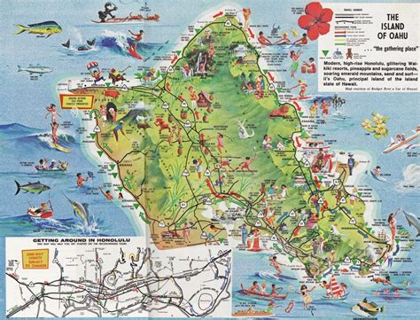 Oahu Maps | Compressportnederland - Printable Map Of Oahu Attractions | Printable Maps