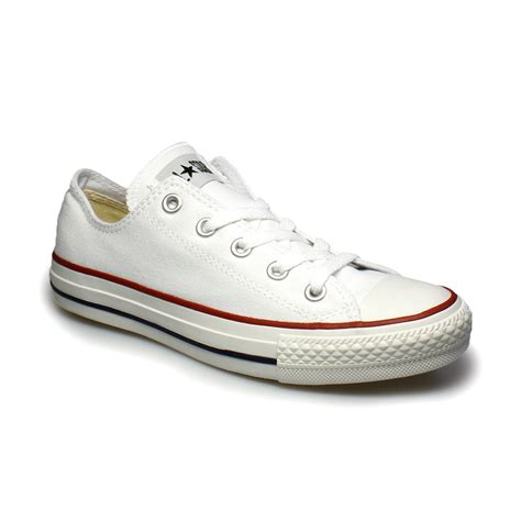 Converse All Star Lo White Canvas Trainers Sneakers Shoes Mens Womens ...