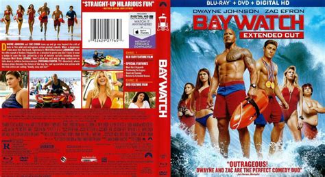 Baywatch Extended Cut (2017) R1 Blu-Ray Cover - DVDcover.Com