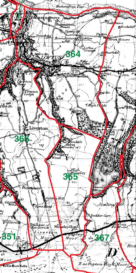 GENUKI: Map of Loftus Parish, North Riding of Yorkshire, England, Yorkshire (North Riding)