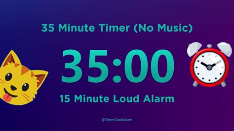 35 Minute Timer Countdown (No Music) with Loud Alarm @TimerClockAlarm ...