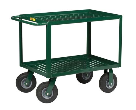 41.5" Perforated Deck Utility Cart with Pneumatic Cushion-Load Wheels | eBay