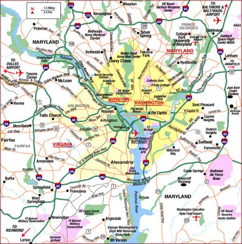 Map Of Washington Dc Area 25 Mile - London Top Attractions Map