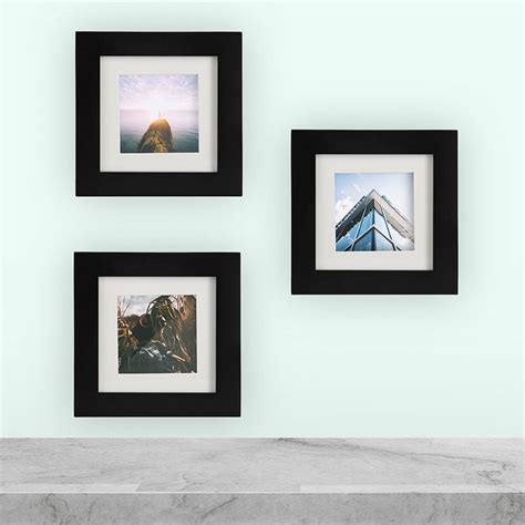 3-Pack, Black, 6x6 Photo Frame (4x4 Matted) – Tiny Mighty Frames