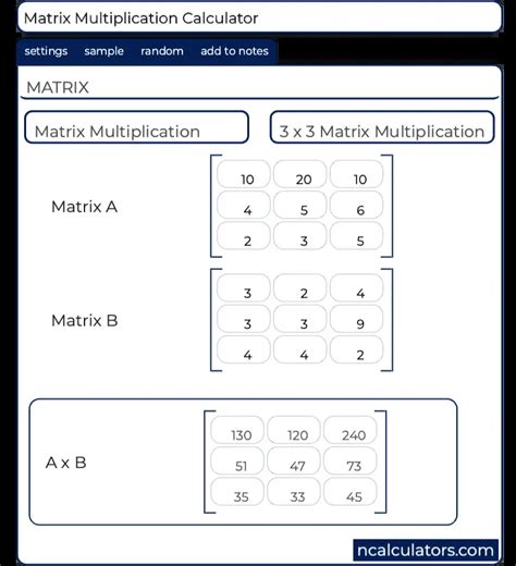 3x3 Matrix Multiplication Calculator