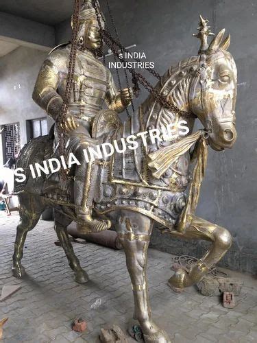 Brass Maharana Pratap Statue, For Decoration, Size/Dimension: 12.5 Feet ...