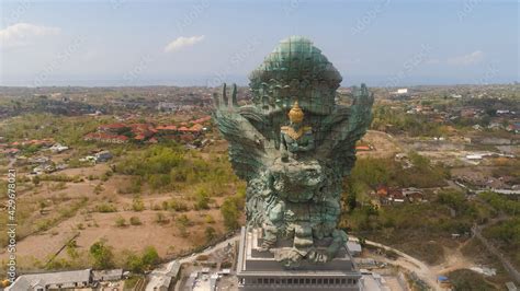 Aerial view statue hindu god garuda wisnu kencana Statue, Bali. Statue ...