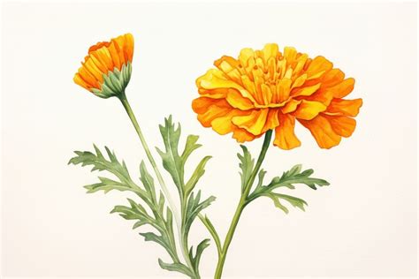 Flower marigold petal plant. AI | Free Photo Illustration - rawpixel