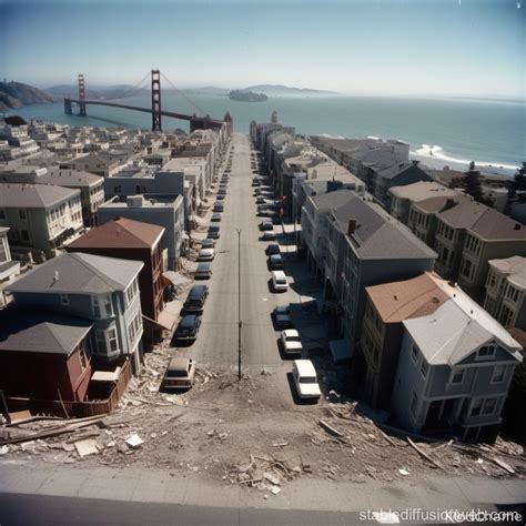 San Francisco's Post-Earthquake Scene | Stable Diffusion Online