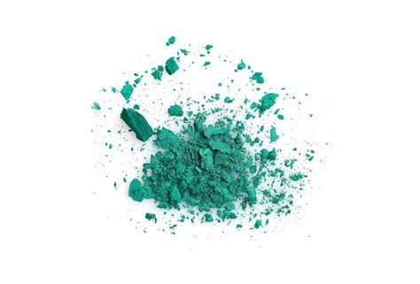 Premium Photo | Turquoise eye shadow isolated on white