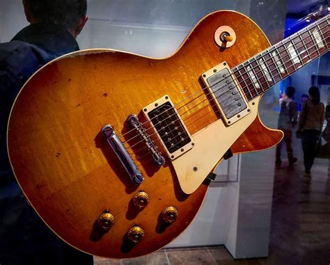 Jimmy Page "Number One" 1959 Gibson Les Paul Standard on display at the ...