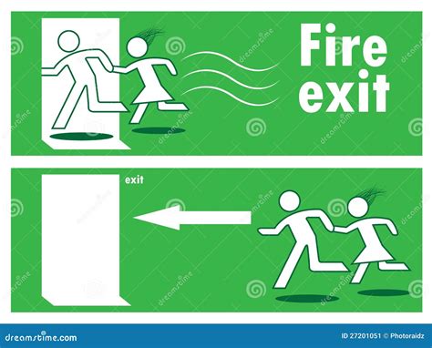 Emergency fire exit stock illustration. Image of security - 27201051