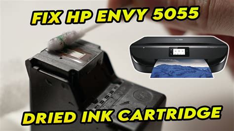 How to Clean Dried Ink Cartridge of HP Envy 5055 - Printhead Blocked ...