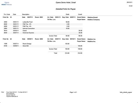 Detailed Folio for Payee (folio_details_payee with FOL5.FMX)