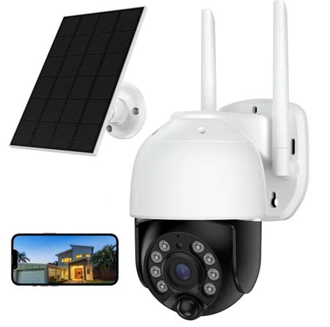 TOPVISION 2K Solar Security Camera Outdoor, Security Camera Wireless WiFi with with Spotlight ...