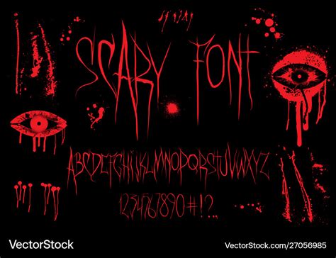 Papercraft Craft Supplies & Tools Nemukhin Obralho Regular Horror Halloween Scary Font Alphabet ...