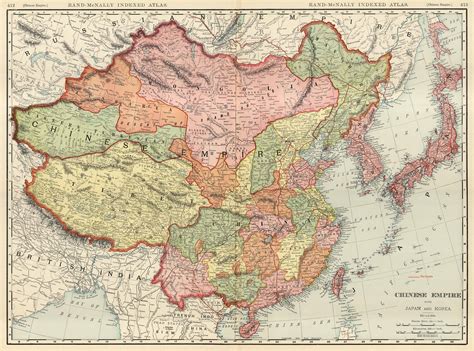 McNally's 1923 Map of the Chinese Empire - Art Source International