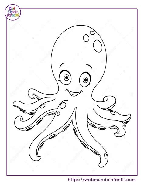 Pulpo De Dibujos Animados Para Colorear Imprimir E Dibujar | Porn Sex Picture