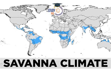 Savanna Climate, Distribution, Climatic Conditions & Map