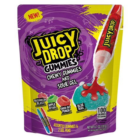 Juicy Drop Gummies Sweet Gummy Candy & Sour Gel Applicators, 6.7 Oz - Walmart.com in 2021 ...