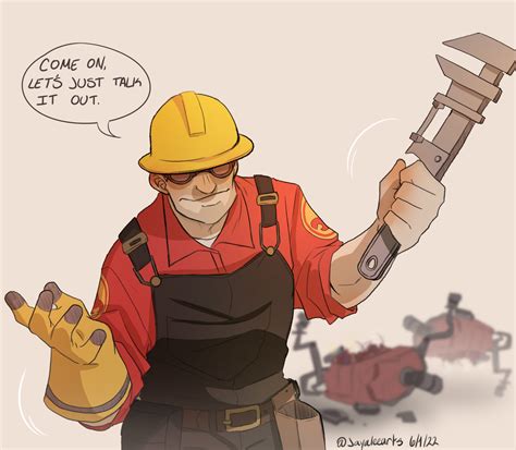 Nah, He just wants to talk |TF2 Engineer Fanart in 2023 | Team fortress 2 engineer, Team ...