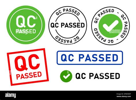 qc passed pass quality control label tag seal control sticker template ...