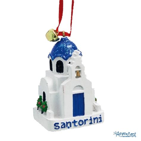 Santorini church Christmas tree ornament - Santorini.net E-shop