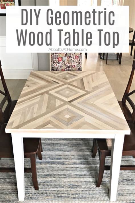 Beautiful DIY Geometric Wood Table Top Design: Steps and Video ...