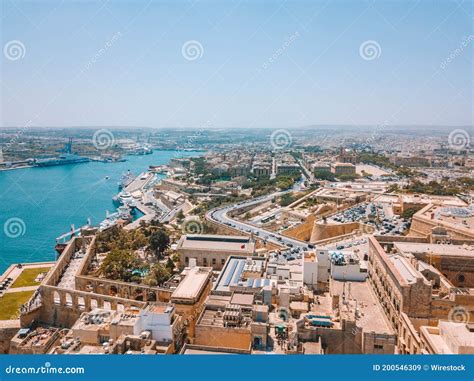 Aerial View of the Ancient Capital City of Valletta, Malta Editorial Stock Image - Image of ...