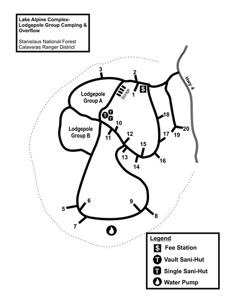 Maps of Campgrounds at Lake Alpine, California — Lake Alpine Lodge