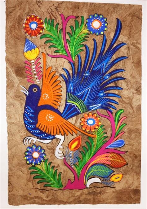 Mexican Amate Bark Painting by MISCRoot on Etsy