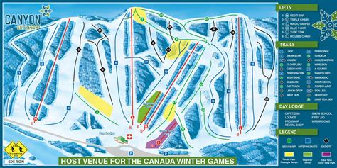 Canyon Ski Area Trail Map | SkiCentral.com