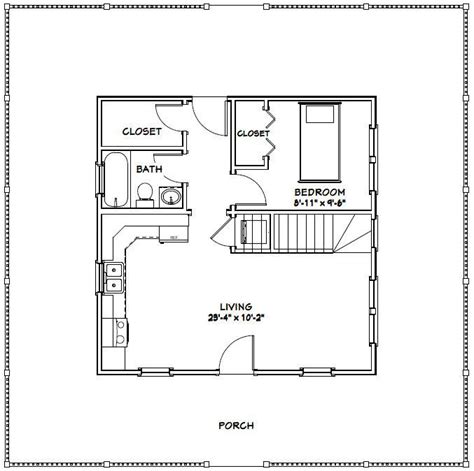 24X24 Cabin Floor Plans - floorplans.click