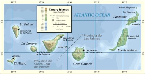 Map of the Canary Islands • Mapsof.net