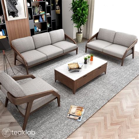 Buy European Minimal Design Wooden Sofa Online | TeakLab