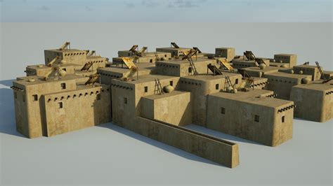 Prehistoric neolithic structures village model - TurboSquid 1716384